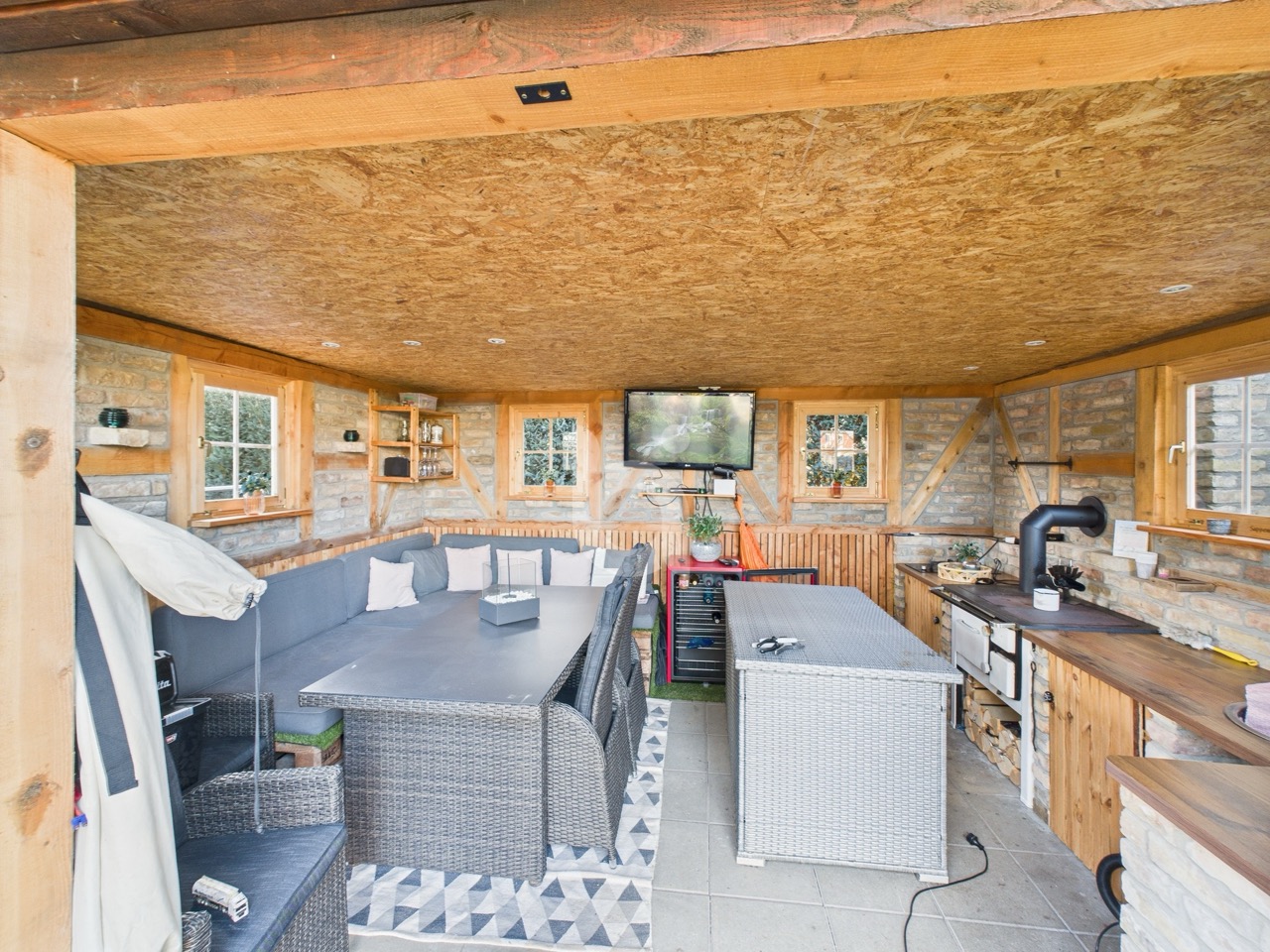 Grünbereich Hütte Indoor