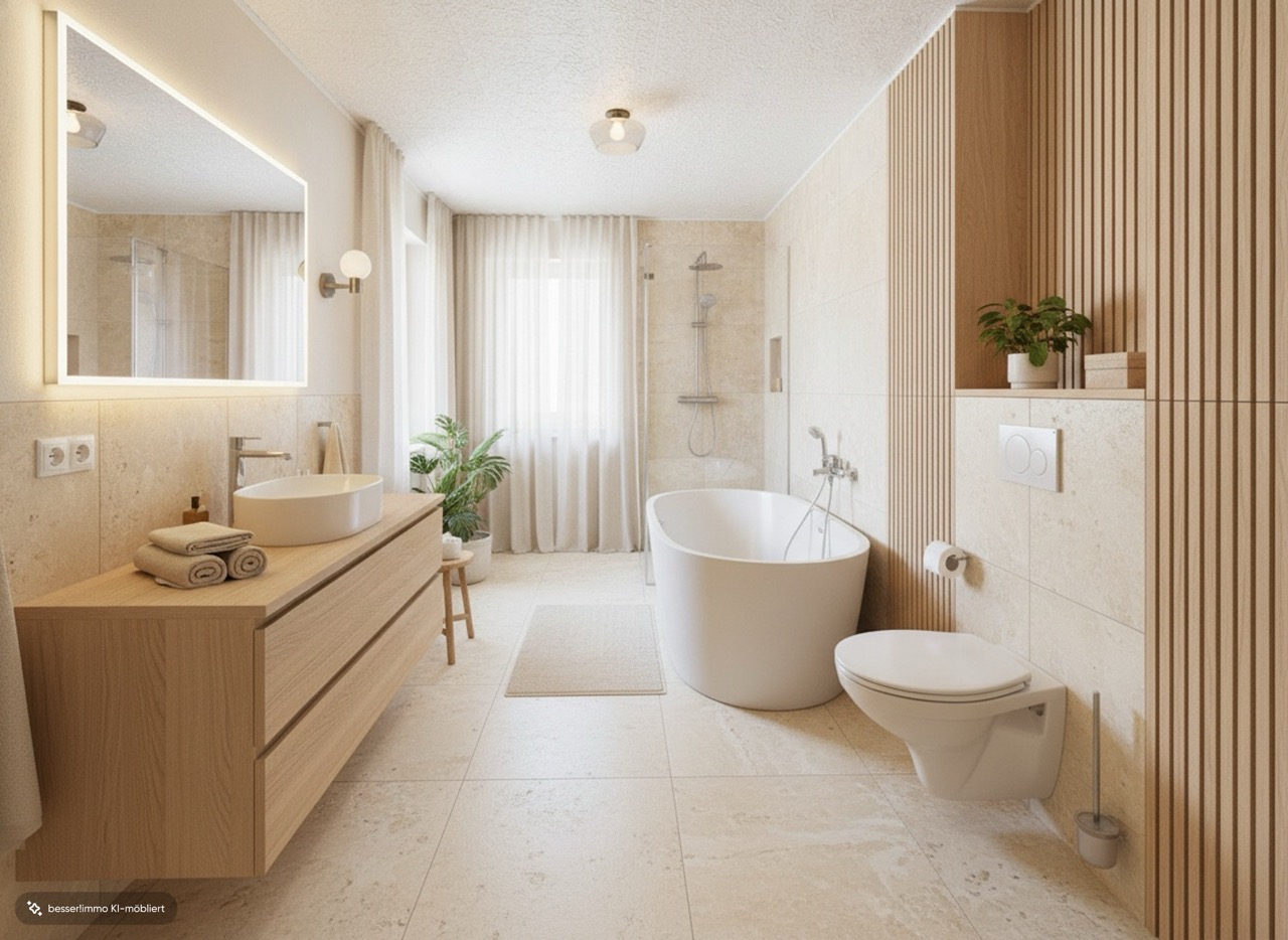 Badeatelier KI-möbliert