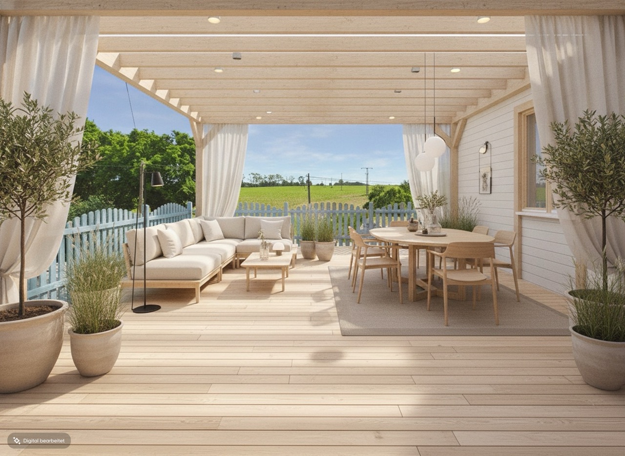 Terrassenlounge - KI-möbliert